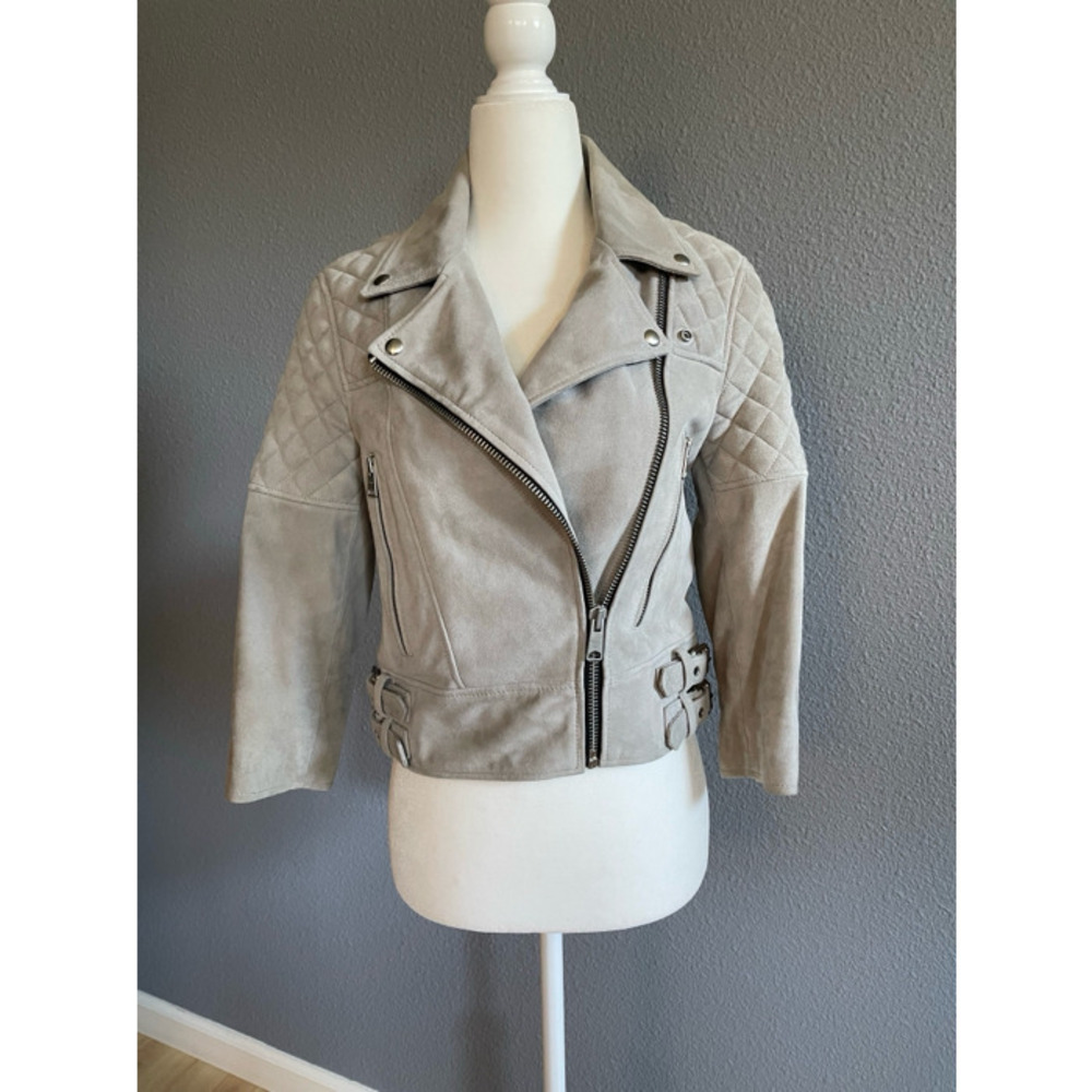 Allsaints Suede Motorcycle Jacket